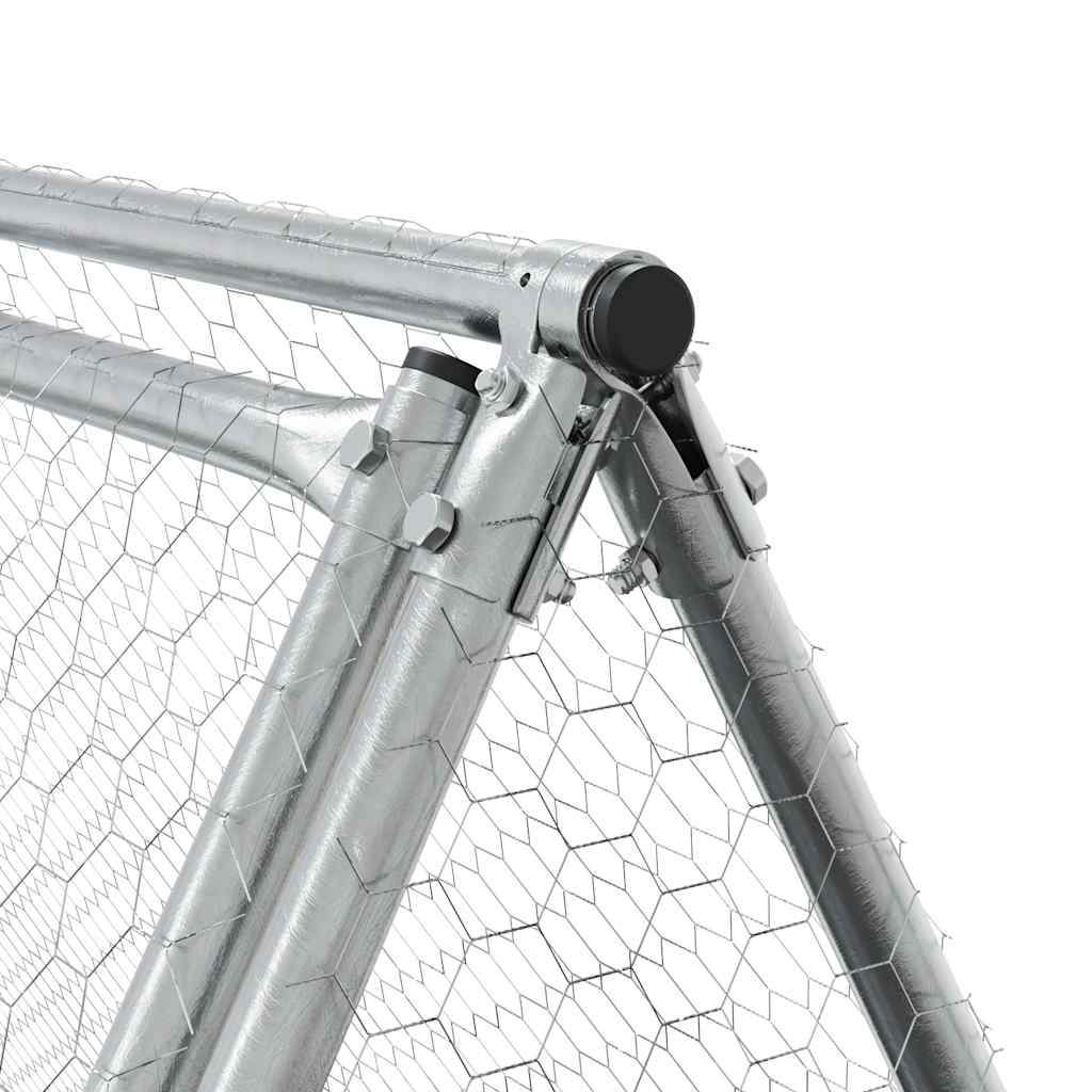 Chicken Cage Silver 200x105x91 cm Galvanised Steel