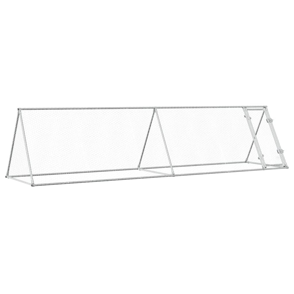 Chicken Cage Silver 400x105x91 cm Galvanised Steel