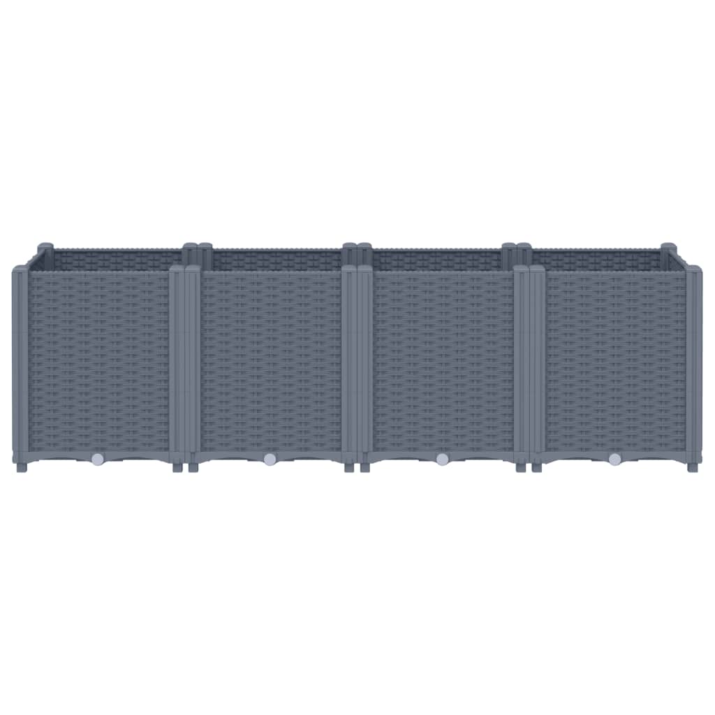 Garden Planter Blue Grey 160x40x53 cm PP