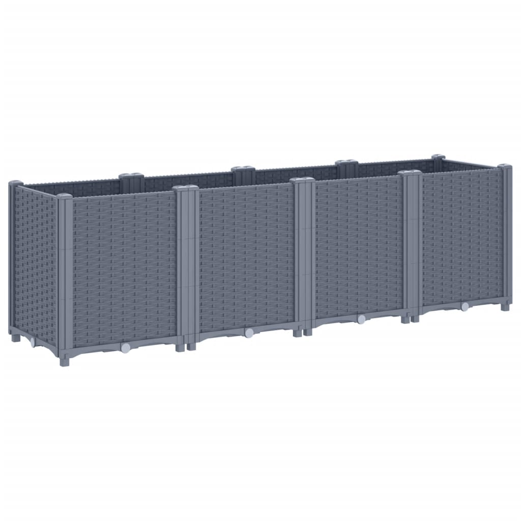 Garden Planter Blue Grey 160x40x53 cm PP