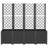 Garden Planter with Trellis Black 160x40x140 cm PP