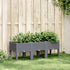 Garden Planter with Legs Blue Grey 120x40x42 cm PP