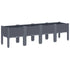 Garden Planter with Legs Blue Grey 160x40x42 cm PP