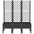 Garden Planter with Trellis Black 120x40x142 cm PP