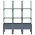 Garden Planter with Trellis Blue Grey 120x40x142.5 cm PP