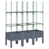 Garden Planter with Trellis Blue Grey 120x40x142.5 cm PP