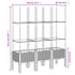 Garden Planter with Trellis Blue Grey 120x40x142.5 cm PP