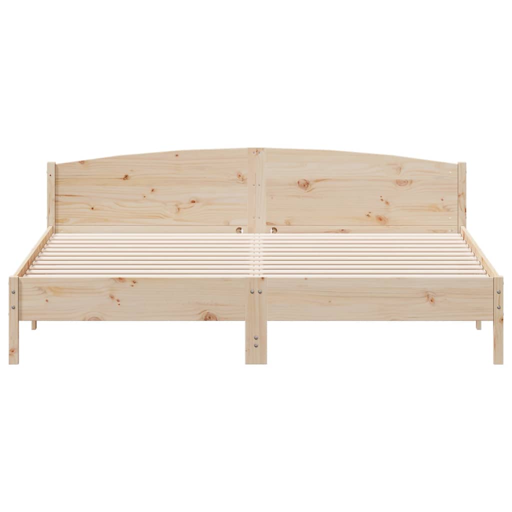 Bed Frame without Mattress 183x203 cm King Solid Wood Pine