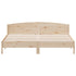 Bed Frame without Mattress 183x203 cm King Solid Wood Pine