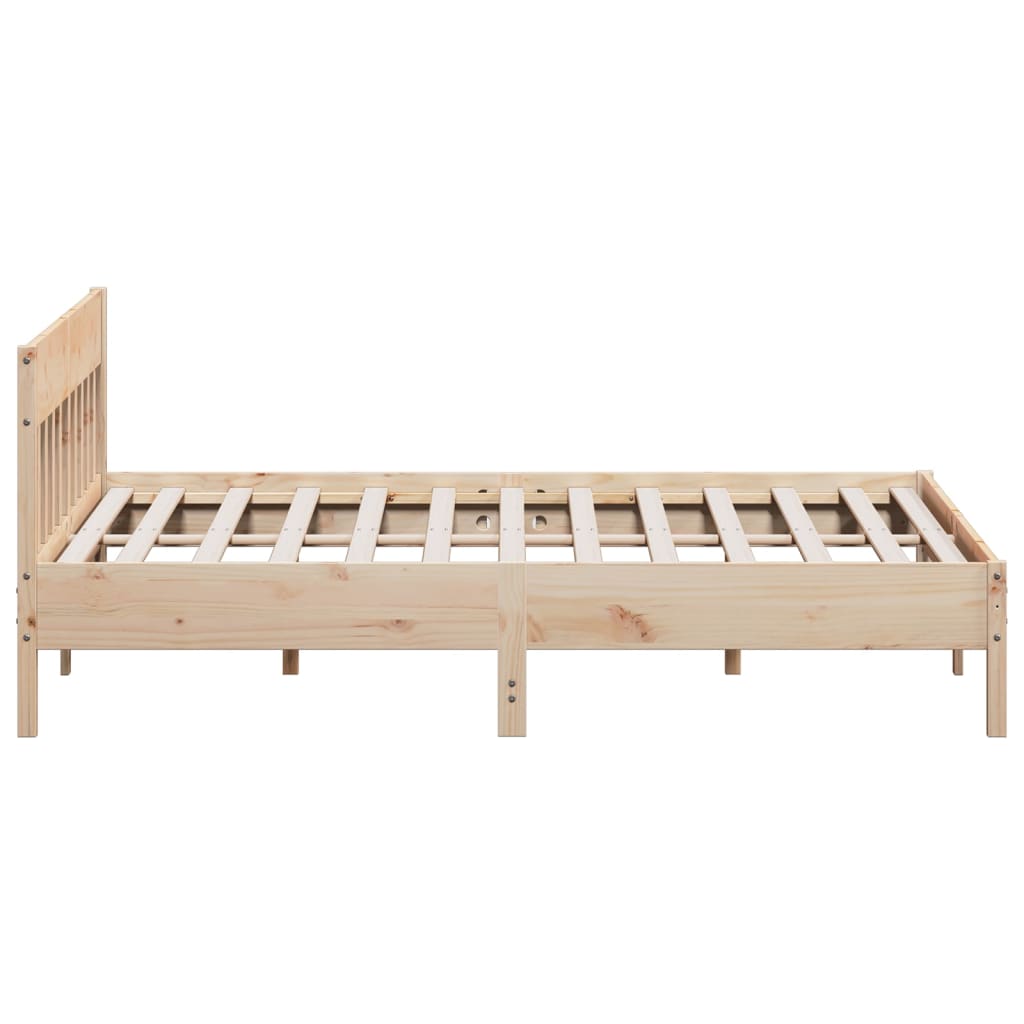 Bed Frame without Mattress 183x203 cm King Solid Wood Pine