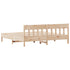 Bed Frame without Mattress 183x203 cm King Solid Wood Pine