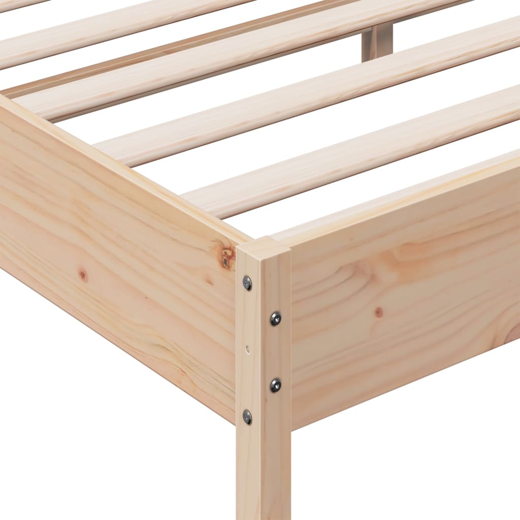 Bed Frame without Mattress 183x203 cm King Solid Wood Pine