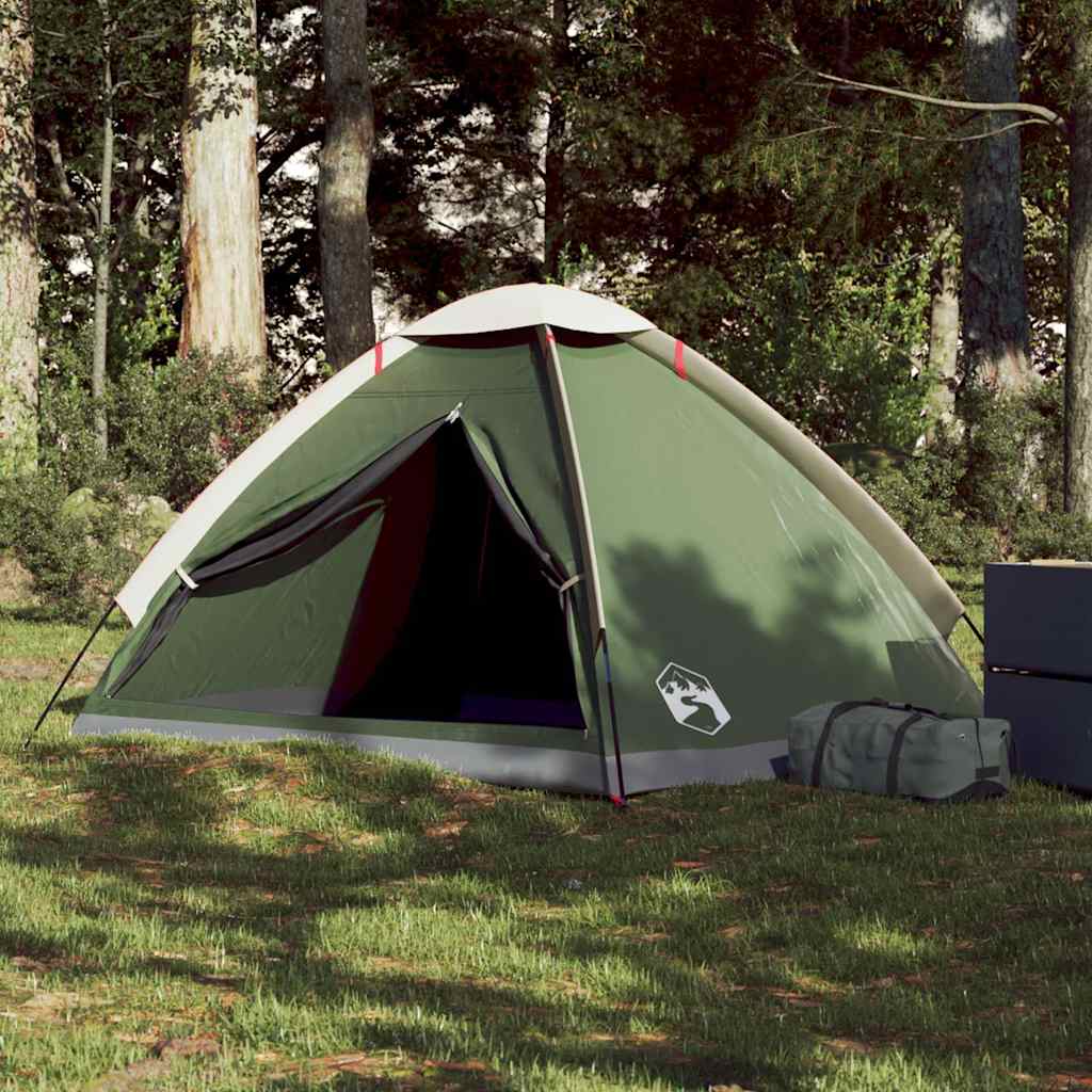 Camping Tent Dome 2-Person Green Waterproof