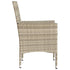 Garden Chairs with Cushions 2 pcs Light Grey Poly Rattan