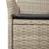 Garden Chairs with Cushions 2 pcs Light Grey Poly Rattan