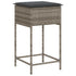 Garden Bar Stools with Cushions 2 pcs Grey Poly Rattan