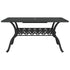 5 Piece Garden Dining Set Black Cast Aluminium