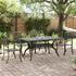 5 Piece Garden Dining Set Black Cast Aluminium