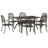 7 Piece Garden Dining Set Bronze Cast Aluminium