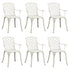 Garden Chairs 6 pcs Cast Aluminium White