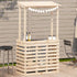 Outdoor Bar Table with Roof 112.5x57x195.5 cm Solid Wood
