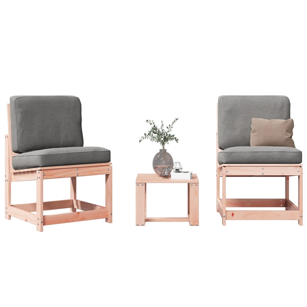 3 Piece Garden Lounge Set Solid Wood Douglas