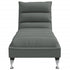 Massage Chaise Lounge with Cushions Dark Grey Fabric