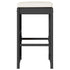 Garden Bar Stools with Cushions 2 pcs Black Poly Rattan