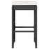 Garden Bar Stools with Cushions 4 pcs Black Poly Rattan