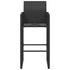 Garden Bar Stools 2 pcs Black Poly Rattan