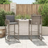 Garden Bar Stools with Cushions 2 pcs Grey Poly Rattan