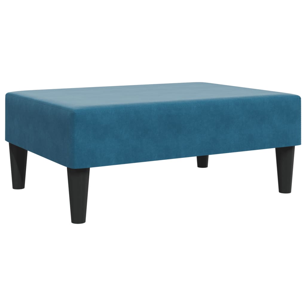 Footstool Blue 77x55x31 cm Velvet