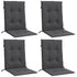 Lowback Chair Cushions 4 pcs Melange Anthracite 100x50x4 cm Fabric