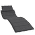 Sun Lounger Cushion Melange Anthracite 186x58x4 cm Fabric