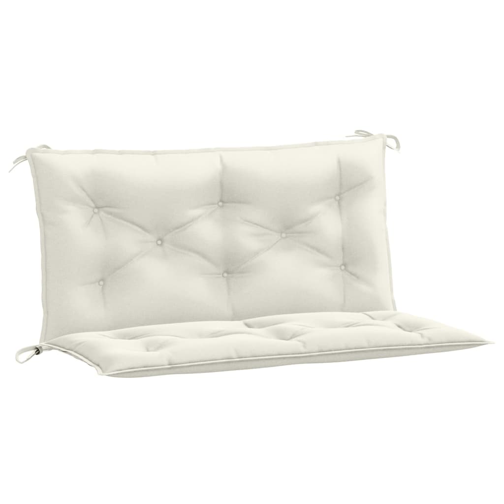 Garden Bench Cushions 2 pcs Melange Cream 100x50x7 cm Fabric