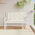 Garden Bench Cushions 2 pcs Melange Cream 120x50x7 cm Fabric