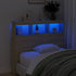 Headboard Cabinet with LED Sonoma Oak 120x17x102 cm