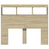 Headboard Cabinet with LED Sonoma Oak 120x17x102 cm