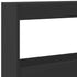 Headboard Cabinet with LED Black 200x17x102 cm