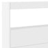 Headboard Cabinet with LED White 220x17x102 cm