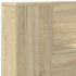 Headboard Cabinet with LED Sonoma Oak 100x16.5x103.5 cm