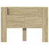 Headboard Cabinet with LED Sonoma Oak 140x16.5x103.5 cm