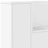 Headboard Cabinet with LED White 160x16.5x103.5 cm