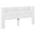 Headboard Cabinet with LED White 200x16.5x103.5 cm