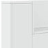 Headboard Cabinet with LED White 200x16.5x103.5 cm