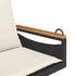 Swing Bench with Cushions Black 63x62x40 cm Poly Rattan