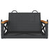 Swing Bench Black 63x62x40 cm Poly Rattan