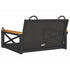 Swing Bench Black 63x62x40 cm Poly Rattan