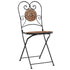 Bistro Chairs Foldable 2 pcs Terracotta Ceramic