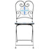 Bistro Chairs Foldable 2 pcs Blue and White Ceramic